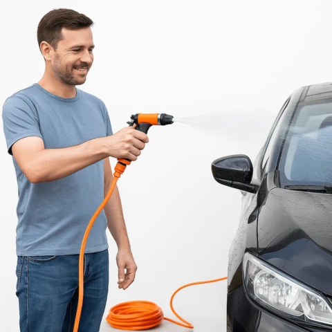 Bärbar Högtryckstvätt — Enkel Rengöring Överallt