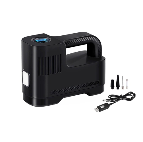 12V-os Digitális Hordozható Légkompresszor LED Lámpával — Biztonság és Éjszakai Használat