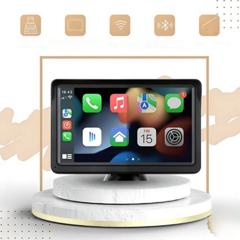 Auton multimediajärjestelmä - HD-näyttö ja langaton CarPlay-peli