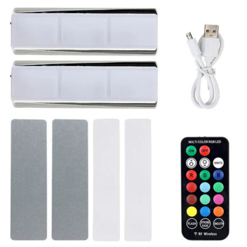 Iluminación Auto Multicolor Recargable – Instalación Fácil