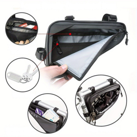 Wodoodporna torba rowerowa na ramę — lekka i wytrzymała