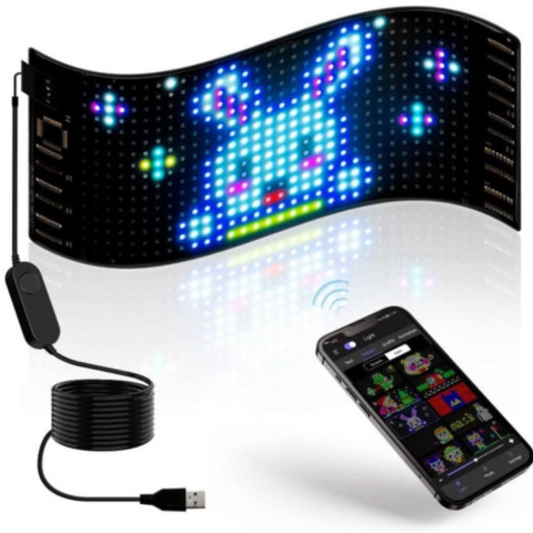 LED Kijelző Autóhoz – Személyre Szabott Üzenetek és Emojik