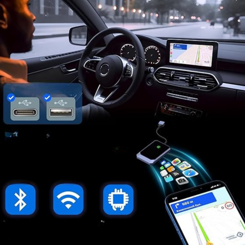 Langaton CarPlay-sovitin – Automaattinen ja nopea yhteys 