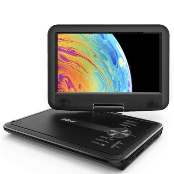 مشغل DVD محمول مع منفذ SD و USB — شاشة واضحة وعملية 