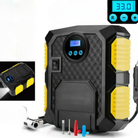 Compresor de Aire Portátil 12V – Inflado Rápido y Sin Esfuerzo 