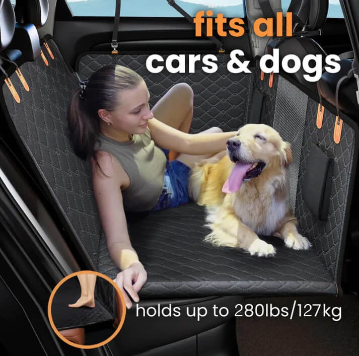 犬用車のシートカバー – 防水＆滑り止め、安全ハーネス付き 