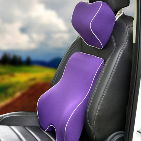 Poduszka lędźwiowa i zagłówek z pianki z pamięcią kształtu - wygoda i ulga dla pleców