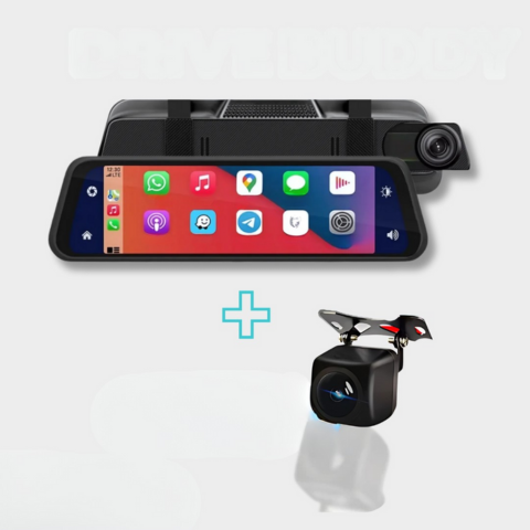 Inteligentne lusterko wsteczne z przednią i tylną kamerą - wizja HD i wspomaganie parkowania