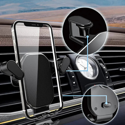 Supporto Telefono Auto — Compatibile Con Tutti Gli Smartphone 