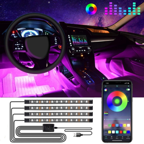 LED Ambient Billys – Flerfargede Lydreaktive Lys 