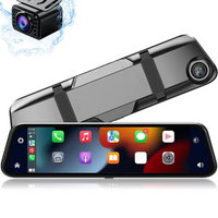 Draadloze Dashboardcamera — 12" Touchscreen Achteruitkijkspiegel 2K 