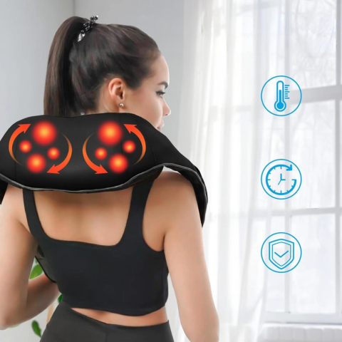 Podgrzewany masażer — relaks dla szyi, pleców i ramion 