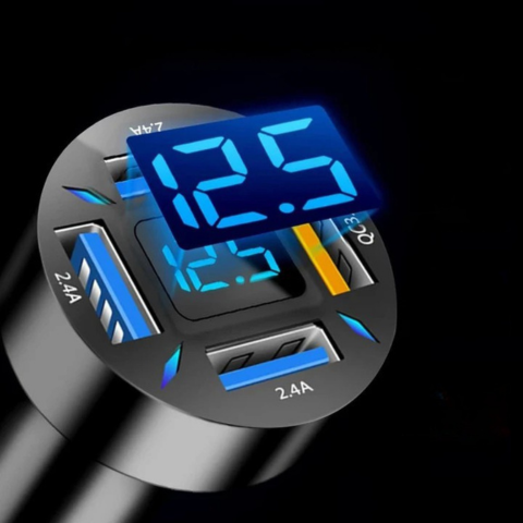 شاحن ولاعة السجائر العالمي ومتعدد USB 