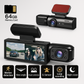 Dashcam Double Full HD Auto - Noční vidění + Vnitřní kamera 