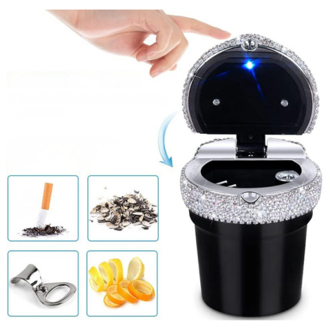 Briliáns mini autós hamutartó - Elegáns design és füstálló lezárás