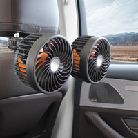 Kétfejű Autós Ventilátor — Újratölthető és Forgatható 