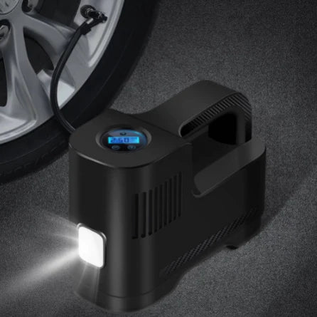 Bärbar Digital 12V Luftkompressor Med LED-lampa — Säkerhet Och Användning På Natten 